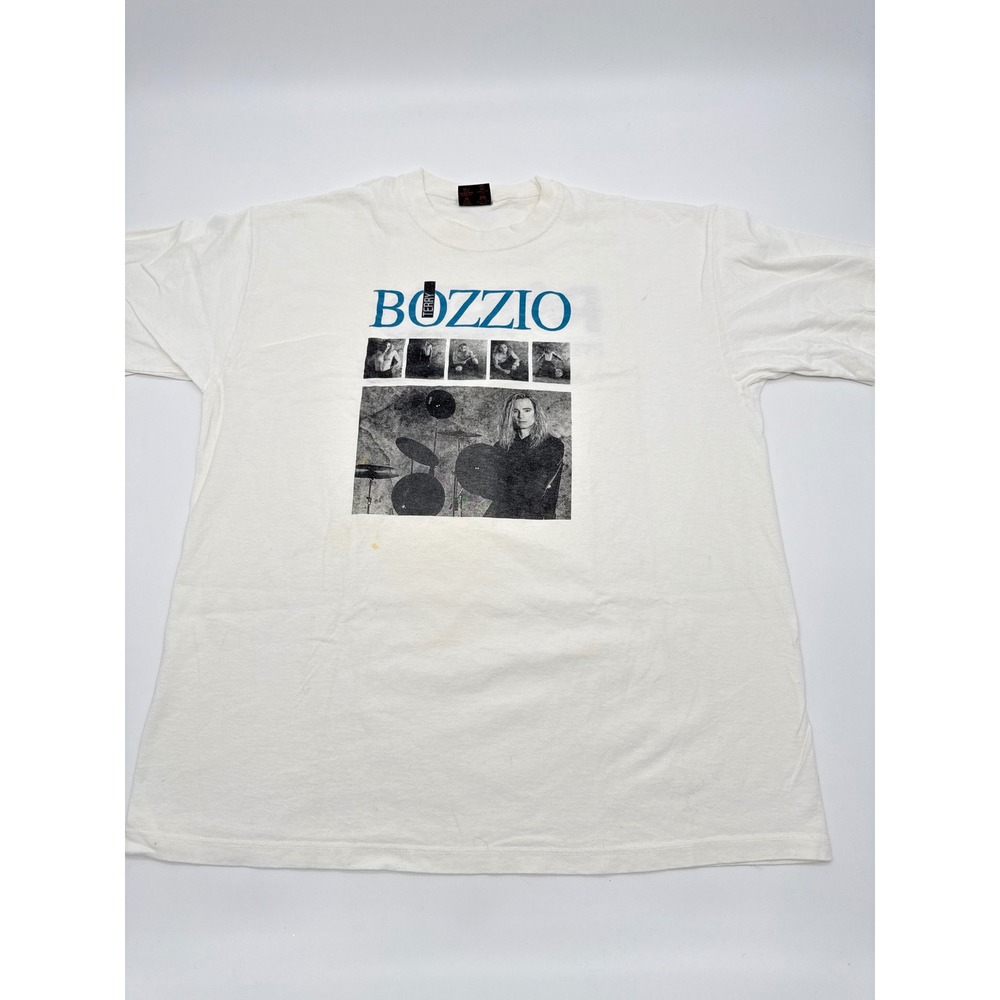 Vintage Terry Bozzio Drummer Graphic T-Shirt XL Paiste USA Spring Ford
